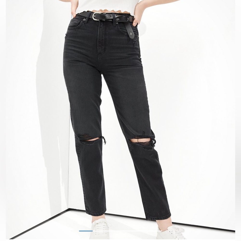 AE Ripped Mom Straight Jeans